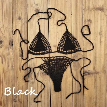 Handmade Crochet Thong Micro Bikinis - Image 4