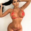 Floral Print String Micro Bikinis - Image 2