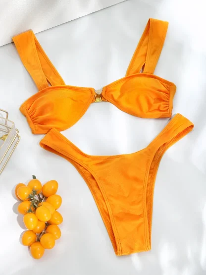 Solid Chic Thong Micro Bikinis - Image 4