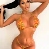 Floral Print String Micro Bikinis - Image 6