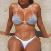 Halter Luxury High Leg Micro Bikinis - Image 4